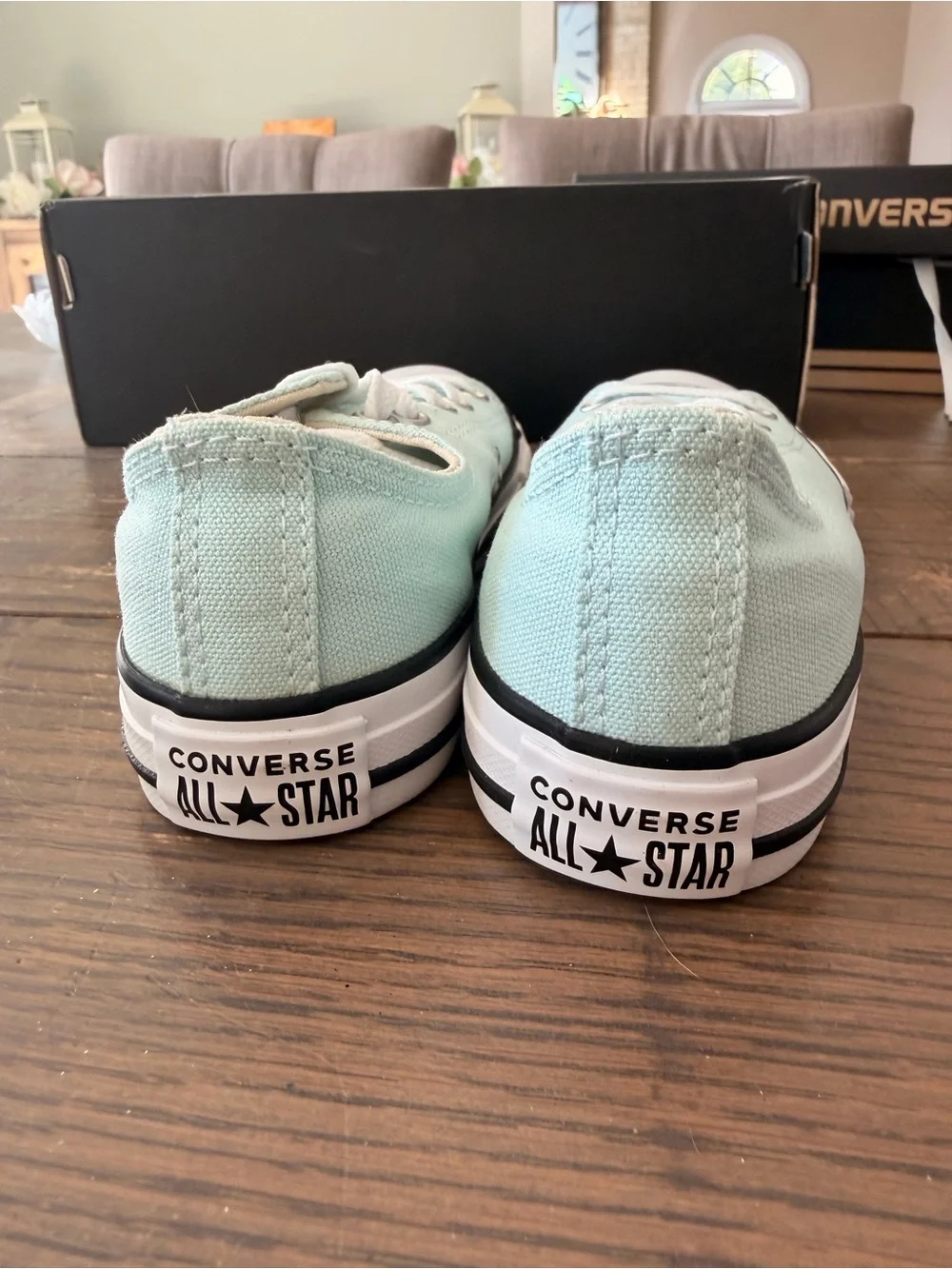 Kids Converse All Stars Mint Canvas Low-Top Sneakers size 1